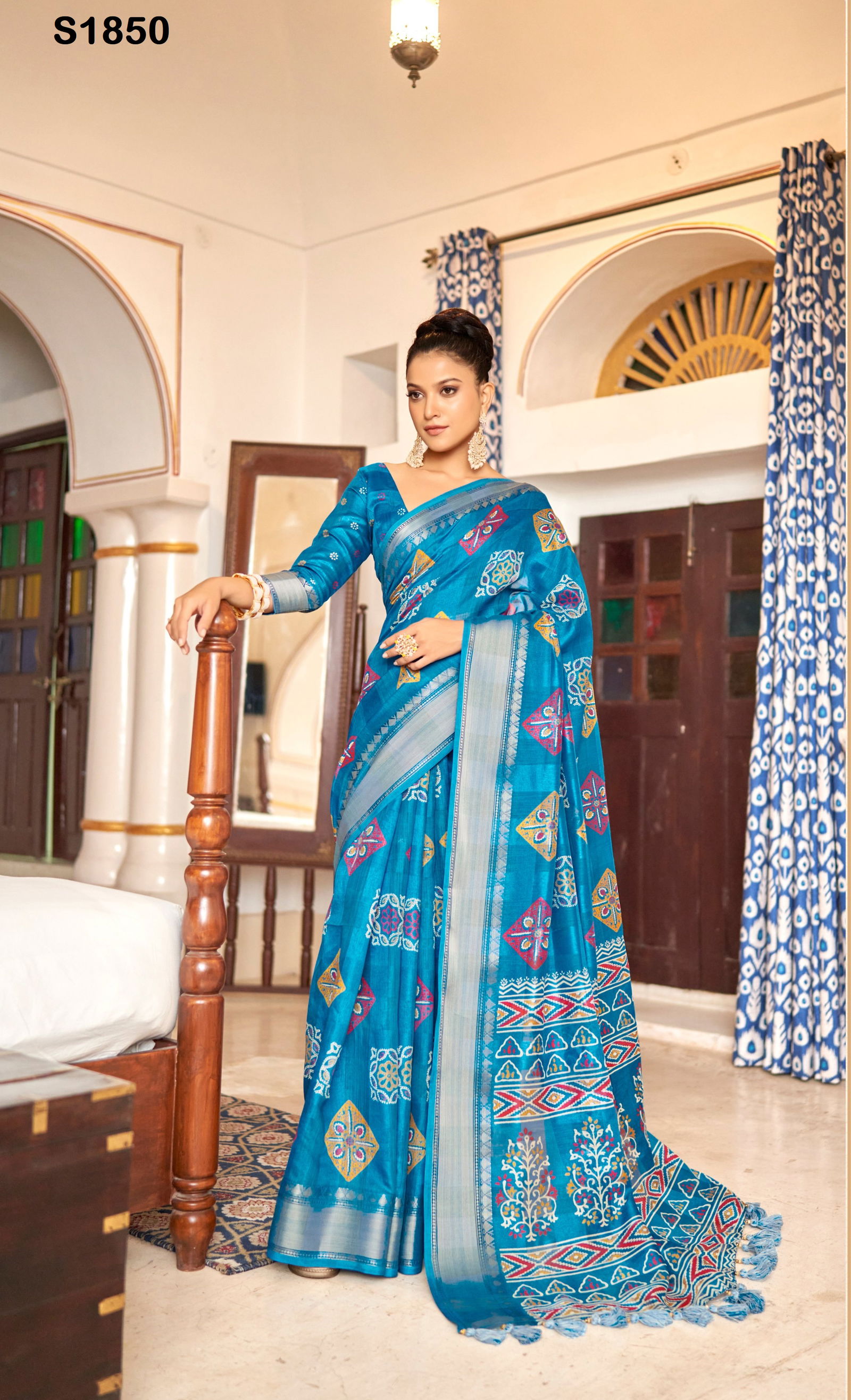 Shades S1848 Printed Cotton Sarees Catalog
